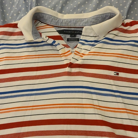 Stripped Red White and Blue Polo - Picture 1 of 1